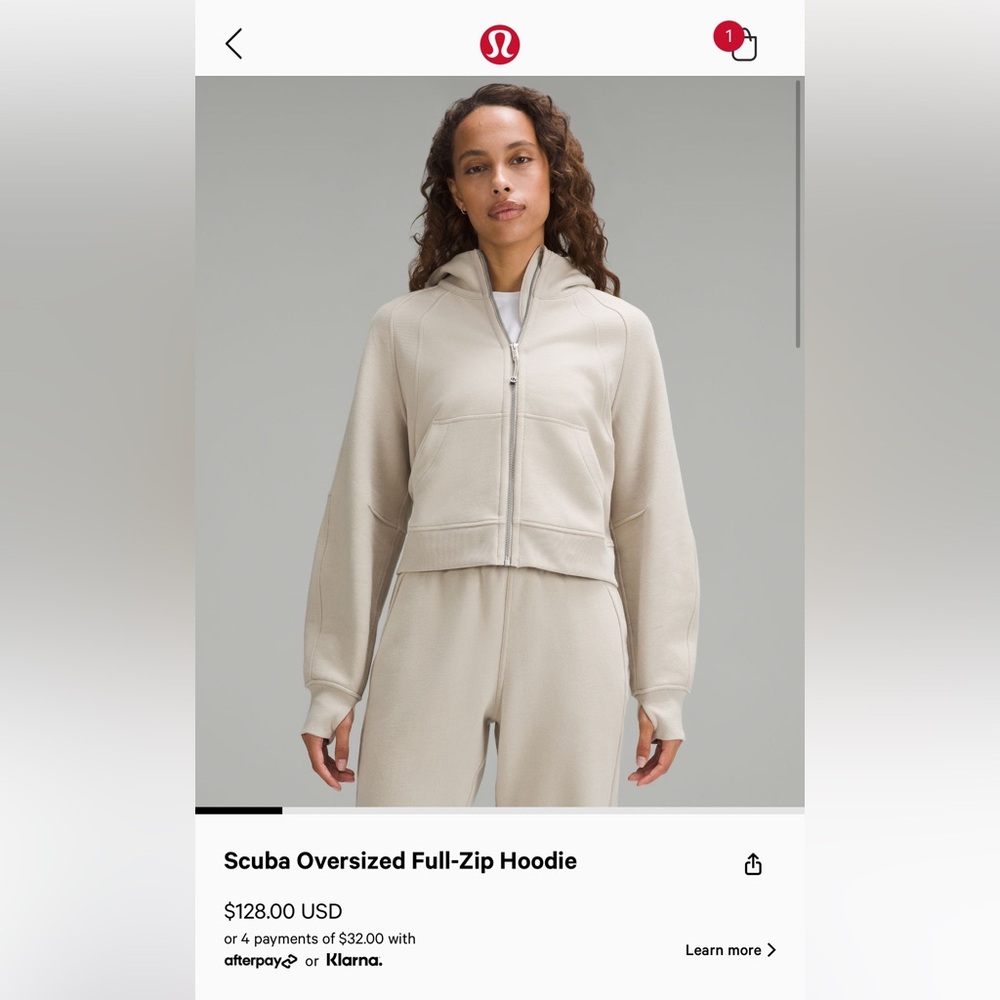 lululemon Scuba Oversized Full-Zip Hoodie